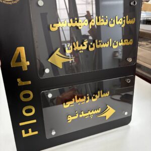 تابلو راهنمای ساختمان و اتاق کد 2244